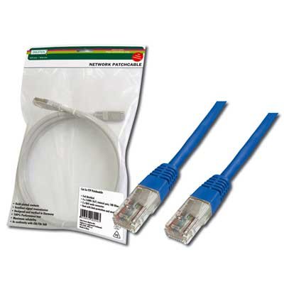 Latiguillo Cat-5e  DE 5 Mts. color AZUL fabricado en Cobre.