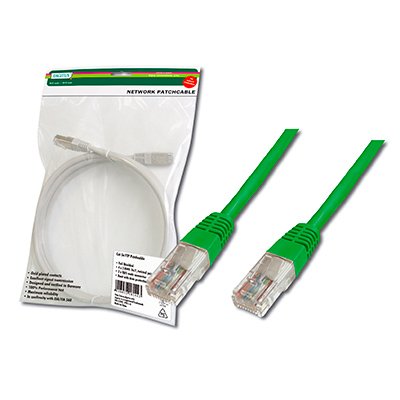 Latiguillo Cat-5e  DE 2 Mts. color VERDE fabricado en Cobre.