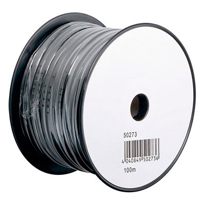 Cable plano telefonico de 4 hilos color negro 100 Mts.