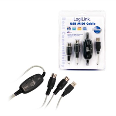 Convertidor USB a Audio Midi con cable de 2 Mts.