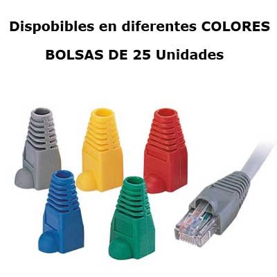 Protectores de color Verde para conector Macho RJ45.