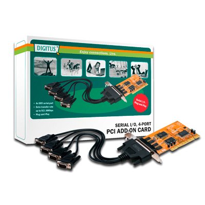 Tarjeta PCI 4 Puertos Serie UART 16c550.