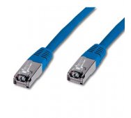 LATIGUILLO CAT-5E FTP DE 7 MTS. COLOR AZUL FABRICADO EN COBRE.