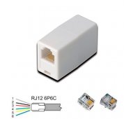 Adaptador modular en linea para RJ11 Y 12  (6 Contactos)